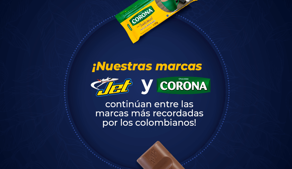 ¡Nuestras marcas Jet y Corona continúan entre las marcas más recordadas por los colombianos!