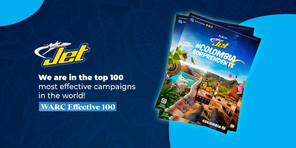 Our brand Chocolates Jet is in the top 100 most effective campaigns in the world according to the WARC Global Ranking!