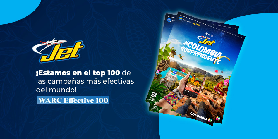 ¡Nuestra marca Chocolates Jet está dentro del top 100 de las campañas más efectivas del mundo según el WARC Global Ranking!