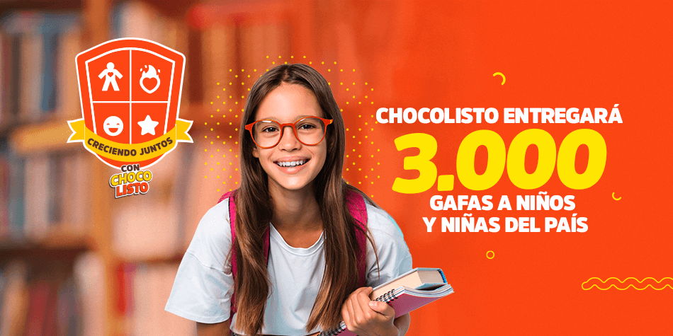 Nuestra marca Chocolisto comprometidos con la salud visual de más de 3.000 niños en el territorio colombiano