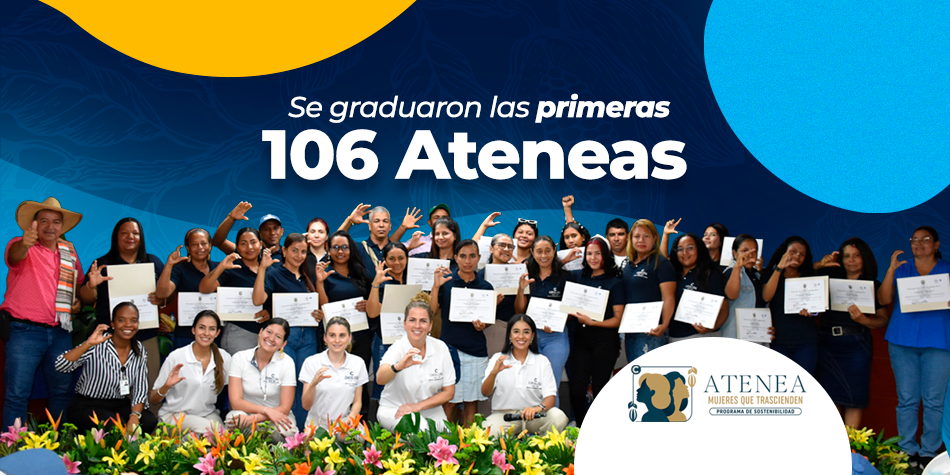 106 mujeres cacaocultoras colombianas se graduaron del primer módulo del programa Atenea: Mujeres que Trascienden