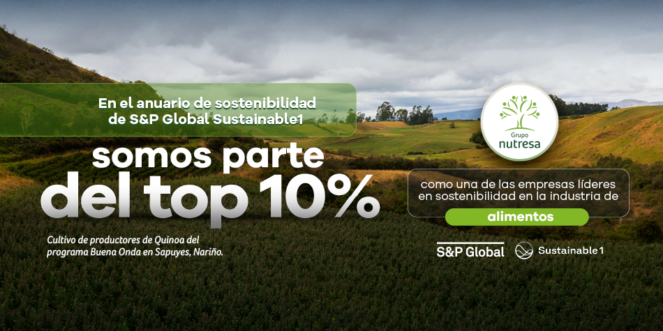 Somos parte del Top 10% en la Evaluación Corporativa de Sostenibilidad del Anuario de Sostenibilidad de S&P Global Sustainable1